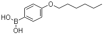 CAS # 121219-08-7, 4-Hexyloxybenzeneboronic acid, Para-hexyloxyphenylboronic acid, p-Hexyloxyphenylboronic acid