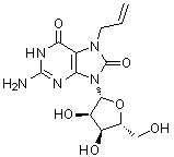 structure of CAS# 121288-39-9, 7-烯丙基-8-氧代鸟苷
