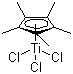 structure of CAS# 12129-06-5, Pentamethylcyclopentadienyltitanium trichloride