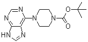 structure of CAS# 121370-56-7, 4-(1H-Purin-6-yl)-1-piperazinecarboxylic acid 1,1-dimethylethyl ester
