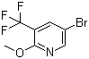 structure of CAS# 1214377-42-0, 5-溴-2-甲氧基-3-(三氟甲基)吡啶