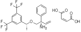 structure of CAS# 1214741-14-6, (alphaS)-alpha-[[(1R)-1-[3,5-Bis(trifluoromethyl)phenyl]ethoxy]methyl]-alpha-ethenylbenzenemethanamine monomaleate