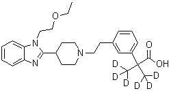 CAS 登录号：1215358-58-9, 比拉斯汀-d<sub>6</sub>