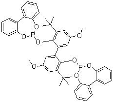 structure of CAS# 121627-17-6, 2,2'-二[(1,1'-联苯-2,2'-二基)亚磷酸酯]-3,3'-二叔丁基-5,5'-二甲氧基-1,1'-联苯