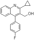 structure of CAS# 121660-11-5, 2-Cyclopropyl-4-(4-fluorophenyl)-quinolyl-3-methanol