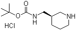 structure of CAS# 1217778-64-7, (R)-[[哌啶-3-基]甲基]氨基甲酸叔丁酯盐酸盐