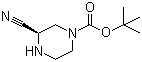 structure of CAS# 1217791-74-6, (3R)-3-氰基-1-哌嗪甲酸叔丁酯