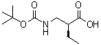 structure of CAS# 1217827-64-9, (2S)-2-[[[(1,1-Dimethylethoxy)carbonyl]amino]methyl]butanoic acid