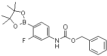 CAS # 1218791-13-9, N-[3-Fluoro-4-(4,4,5,5-tetramethyl-1,3,2-dioxaborolan-2-yl)phenyl]carbamic acid phenylmethyl ester