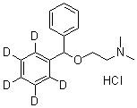 CAS # 1219795-16-0, Diphenhydramine-d<sub>5</sub> hydrochloride