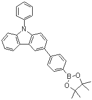 structure of CAS# 1219956-30-5, 9-苯基-3-[4-(4,4,5,5-四甲基-1,3,2-二氧硼杂环戊烷-2-基)苯基]-9H-咔唑