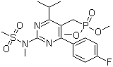 CAS # 1221497-92-2, P-[[4-(4-Fluorophenyl)-6-(1-methylethyl)-2-[methyl(methylsulfonyl)amino]-5-pyrimidinyl]methyl]phosphonic acid dimethyl ester