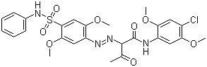 CAS # 12225-18-2, Pigment Yellow 97, C.I. 11767, N-(4-Chloro-2,5-dimethoxyphenyl)-2-[[2,5-dimethoxy-4-[(phenylamino)sulphonyl]phenyl]azo]-3-oxobutyramide
