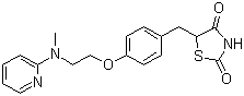 structure of CAS# 122320-73-4, 罗格列酮