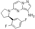 structure of CAS# 1223404-88-3, 5-[(2R)-2-(2,5-二氟苯基)-1-吡咯烷基]吡唑并[1,5-a]嘧啶-3-胺