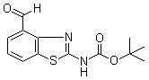 structure of CAS# 1223748-47-7, tert-Butyl 4-formylbenzo[d]thiazol-2-ylcarbamate