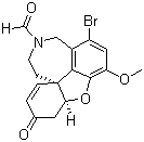 CAS # 122584-14-9, (4aR,8aR)-rel-1-Bromo-4a,5,9,10-tetrahydro-3-methoxy-6-oxo-6H-benzofuro[3a,3,2-ef][2]benzazepine-11(12H)-carboxaldehyde