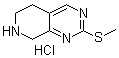 structure of CAS# 1226776-81-3, 5,6,7,8-四氢-2-(甲硫基)吡啶并[3,4-d]嘧啶盐酸盐