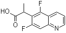 structure of CAS# 1226776-94-8, 5,7-二氟-alpha-甲基-6-喹啉乙酸