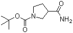 structure of CAS# 122684-34-8, 3-Aminocarbonyl-1-Boc-pyrrolidine