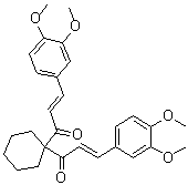 structure of CAS# 1226895-15-3, (2E,2'E)-1,1'-Cyclohexylidenebis[3-(3,4-dimethoxyphenyl)-2-propen-1-one]