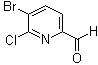 structure of CAS# 1227583-91-6, 5-Bromo-6-chloro-2-pyridinecarboxaldehyde