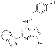 CAS # 1227633-49-9, StemRegenin 1, 4-[2-[[2-Benzo[b]thien-3-yl-9-(1-methylethyl)-9H-purin-6-yl]amino]ethyl]phenol