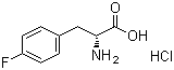 structure of CAS# 122839-52-5, 4-氟-D-苯丙氨酸盐酸盐