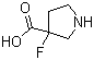 structure of CAS# 1228634-93-2, 3-氟-3-吡咯烷羧酸