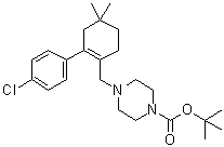 structure of CAS# 1228780-71-9, 4-[[2-(4-氯苯基)-4,4-二甲基环己-1-烯基]甲基]哌嗪-1-羧酸叔丁酯