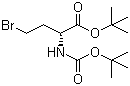 structure of CAS# 123004-74-0, (R)-4-溴-2-[(叔丁氧羰基)氨基]丁酸叔丁酯