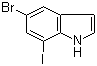 structure of CAS# 123020-20-2, 5-Bromo-7-iodo-1H-indole
