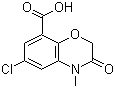 CAS # 123040-79-9, 6-Chloro-3,4-dihydro-4-methyl-3-oxo-2H-1,4-benzoxazine-8-carboxylic acid