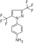 structure of CAS# 123066-64-8, 4-(3,5-双(三氟甲基)-1H-吡唑-1-基)苯胺