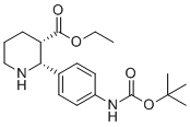 CAS 登录号：1231732-20-9, (2R,3S)-乙基2-(4-((叔-丁氧羰基)氨基)苯基)哌啶-3-羧酸酯
