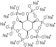 structure of CAS# 123408-98-0, Phytic acid dodecasodium salt hydrate