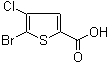 structure of CAS# 123418-69-9, 5-溴-4-氯-2-噻吩羧酸