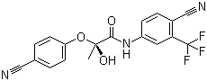 CAS # 1235370-13-4 (1132656-73-5), Ostarine, (2R)-3-(4-Cyanophenoxy)-N-[4-cyano-3-(trifluoromethyl)phenyl]-2-hydroxy-2-methylpropanamide, MK-2866