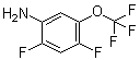structure of CAS# 123572-59-8, 3-Amino-4,6-difluoro(trifluoromethoxy)benzene