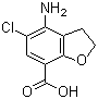 structure of CAS# 123654-26-2, 4-氨基-5-氯-2,3-二氢苯并呋喃-7-羧酸