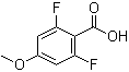 structure of CAS# 123843-65-2, 2,6-二氟-4-甲氧基苯甲酸