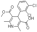 structure of CAS# 123853-39-4, 4-(2,3-二氯苯基)-1,4-二氢-2,6-二甲基-3,5-吡啶二甲酸单甲酯