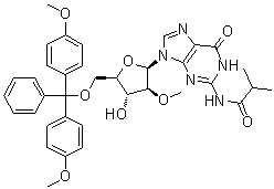 CAS # 1239669-73-8, N-[9-[5-O-[Bis(4-methoxyphenyl)phenylmethyl]-2-O-methyl-beta-D-arabinofuranosyl]-6,9-dihydro-6-oxo-1H-purin-2-yl]-2-methylpropanamide