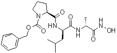 CAS # 123984-15-6, 1-[(Phenylmethoxy)carbonyl]-L-prolyl-D-leucyl-N-hydroxy-D-alaninamide