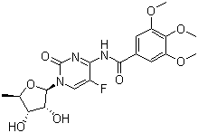 CAS # 124012-42-6, Galocitabine, 5'-Deoxy-5-fluoro-N4-(3,4,5-trimethoxybenzoyl)cytidine, N-[1-(5-Deoxy-beta-D-ribofuranosyl)-5-fluoro-2-oxo-1,2-dihydro-4-pyrimidinyl]-3,4,5-trimethoxybenzamide