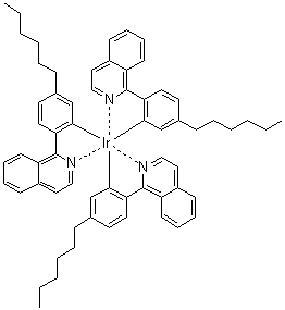CAS # 1240249-29-9, Tris[5-hexyl-2-(1-isoquinolinyl)phenyl]iridium
