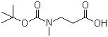 structure of CAS# 124072-61-3, 3-[(tert-Butoxycarbonyl)(methyl)amino]propanoic acid