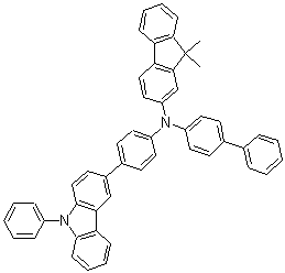 CAS # 1242056-42-3, N-[1,1'-Diphenyl]-4-yl-9,9-dimethyl-N-[4-(9-phenyl-9H-carbazol-3-yl)phenyl]-9H-fluoren-2-amine