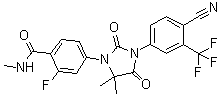 CAS # 1242137-18-3, 4-[3-[4-Cyano-3-(trifluoromethyl)phenyl]-5,5-dimethyl-2,4-dioxo-1-imidazolidinyl]-2-fluoro-N-methylbenzamide