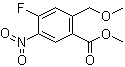 structure of CAS# 1243164-13-7, 4-Fluoro-2-(methoxymethyl)-5-nitro-benzoic acid methyl ester